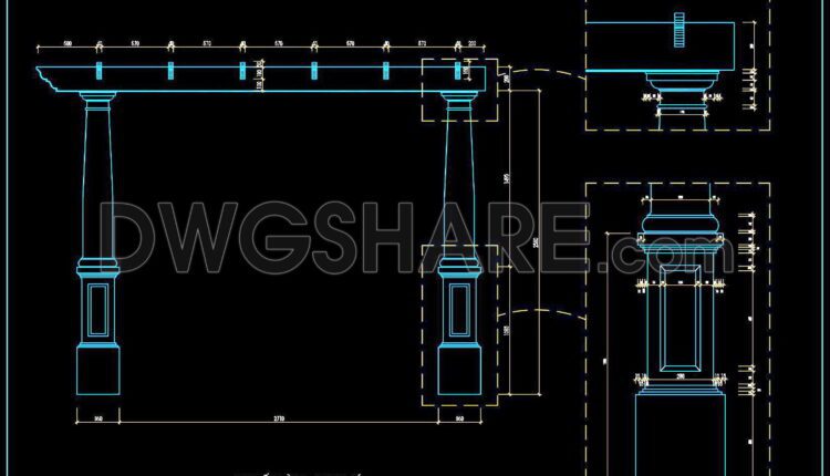 356. Free download of CAD drawings of European classical architectural details