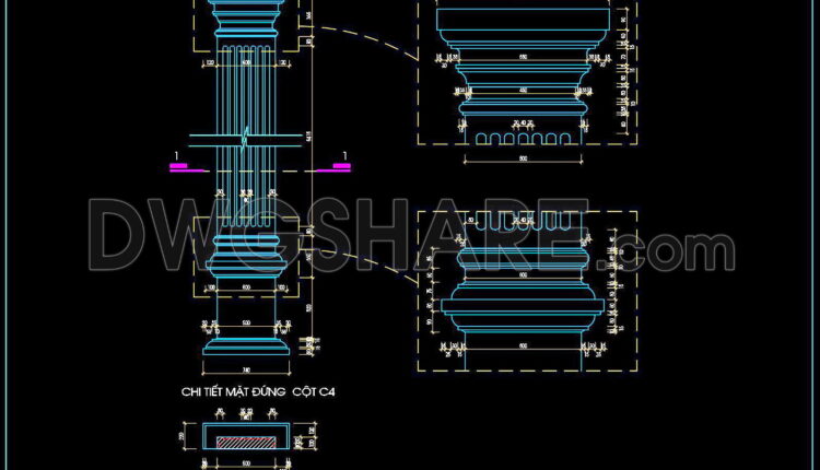 356. Free download of CAD drawings of European classical architectural details