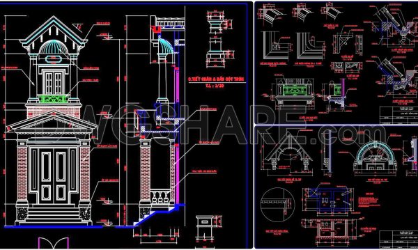 2 years ago
                

                
             804360. Free download of detailed architectural CAD drawings for facades, balconies in townhouses