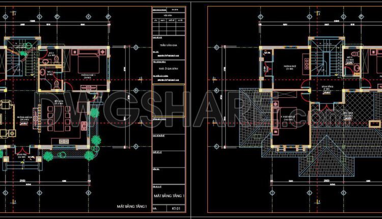 385. Download CAD Design Drawings for a 2-Story House with Dimensions 8.7m x 13.2m