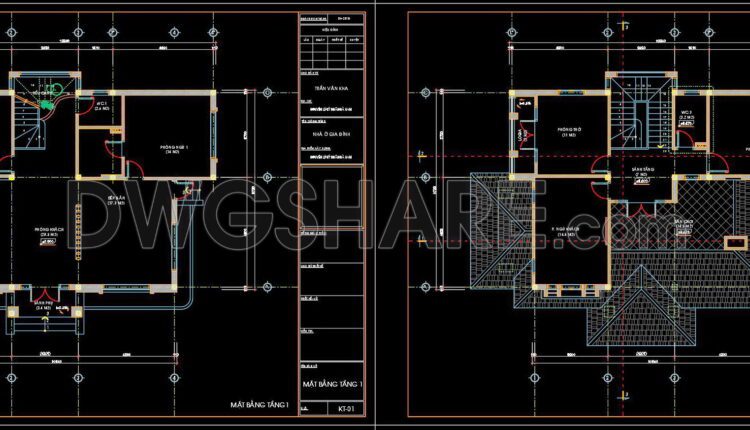 385. Download CAD Design Drawings for a 2-Story House with Dimensions 8.7m x 13.2m