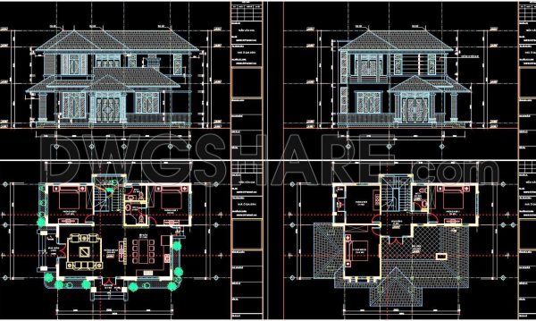 2 years ago
                

                
             2,050385. Download CAD Design Drawings for a 2-Story House with Dimensions 8.7m x 13.2m