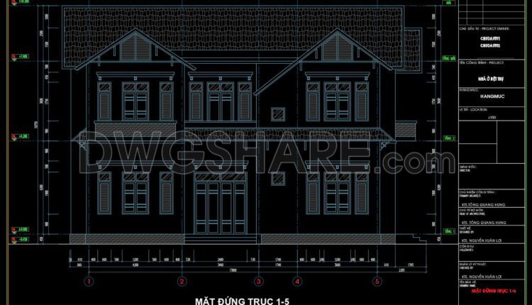 387. Download CAD Design Drawings for a 2-Story House with Dimensions 8m x 13m