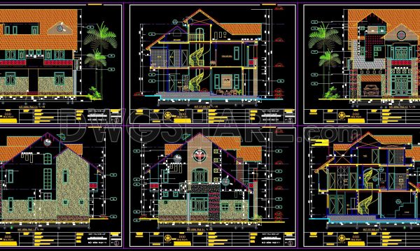 2 years ago
                

                
             2,934389. Download CAD Design Drawings for a 3-Story House with Dimensions 10m x 13m