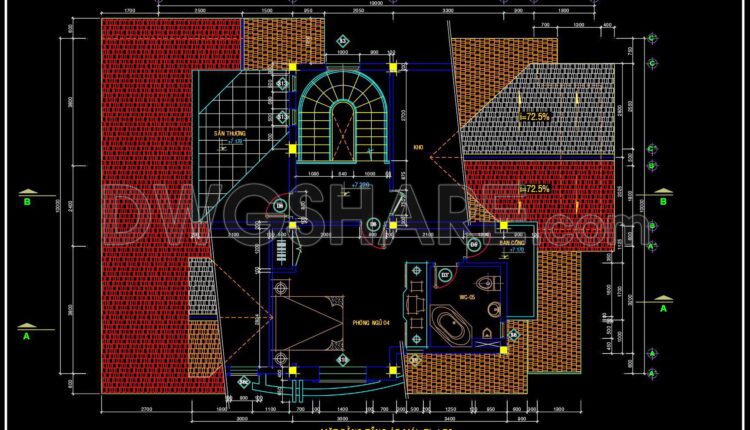 389. Download CAD Design Drawings for a 3-Story House with Dimensions 10m x 13m