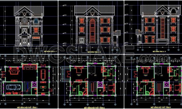 2 years ago
                

                
             2,429391. Download CAD Design Drawings for a 3-Story House with Dimensions 9m x 15.8m