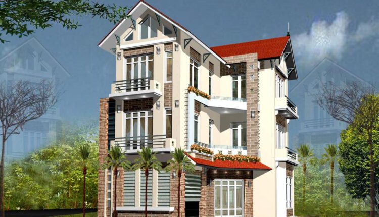 392. Download CAD Design Drawings for a 3-Story House with Dimensions 10.6m x 14.8m