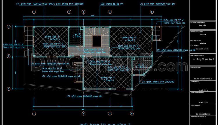 55. Download free detailed CAD drawings of floor plans for a 3-story townhouse