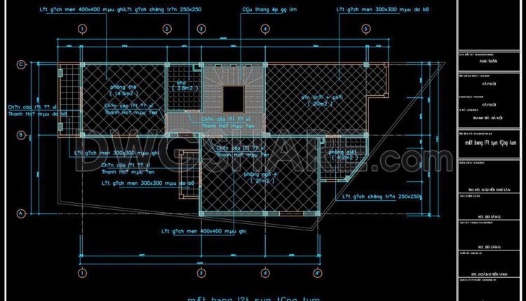 55. Download free detailed CAD drawings of floor plans for a 3-story townhouse