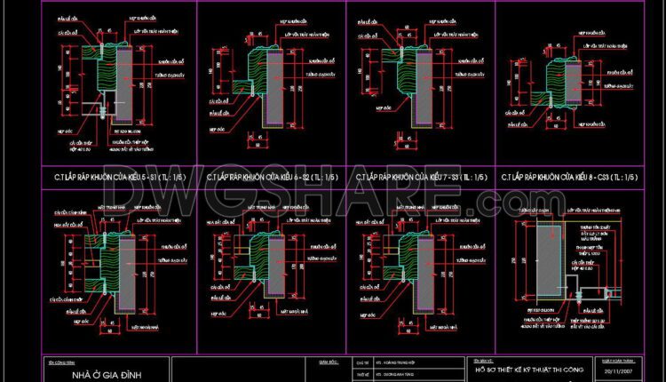 600. Detailed CAD Drawings Of Doors, Windows For Download