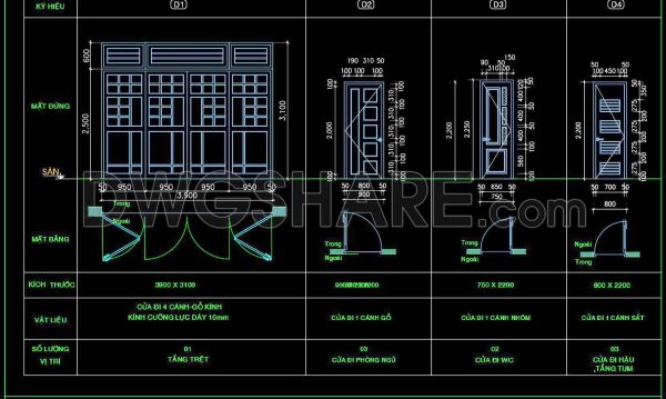 2 years ago
                

                
             733601. Detailed CAD Drawings Of Doors, Windows For Download
