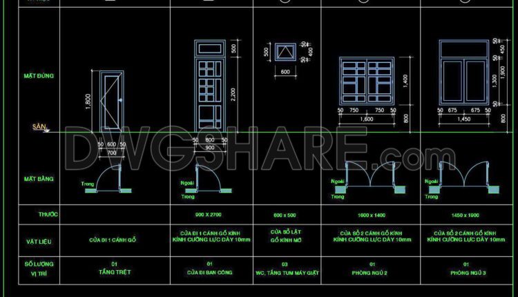601. Detailed CAD Drawings Of Doors, Windows For Download (2)