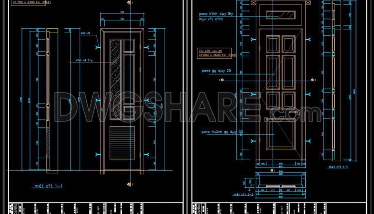 602. Detailed CAD Drawings Of Doors, Windows For Download