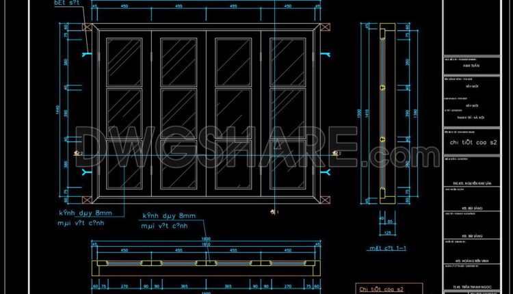 602. Detailed CAD Drawings Of Doors, Windows For Download