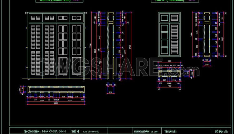 604. Detailed CAD Drawings Of Doors, Windows For Download