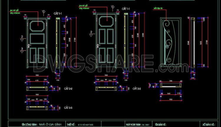 604. Detailed CAD Drawings Of Doors, Windows For Download