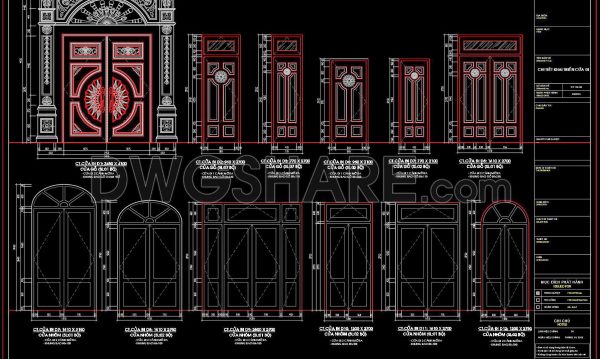 607. Detailed CAD Drawings Of Doors, Windows For Download