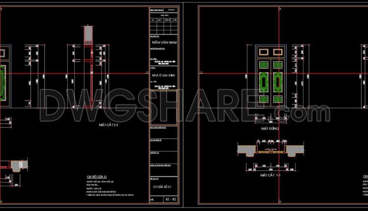 610. Detailed CAD Drawings Of Doors, Windows For Download