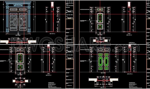 610. Detailed CAD Drawings Of Doors, Windows For Download