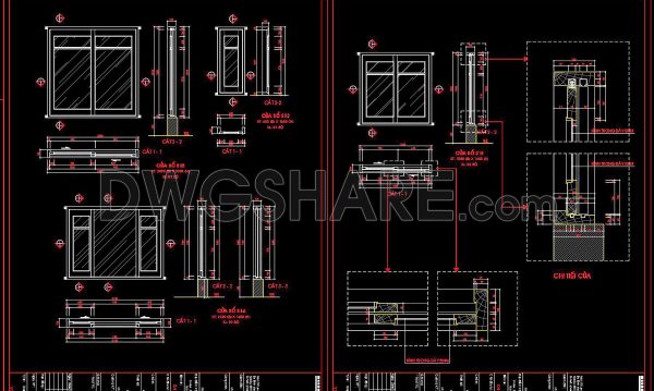 611. Detailed CAD Drawings Of Doors, Windows For Download