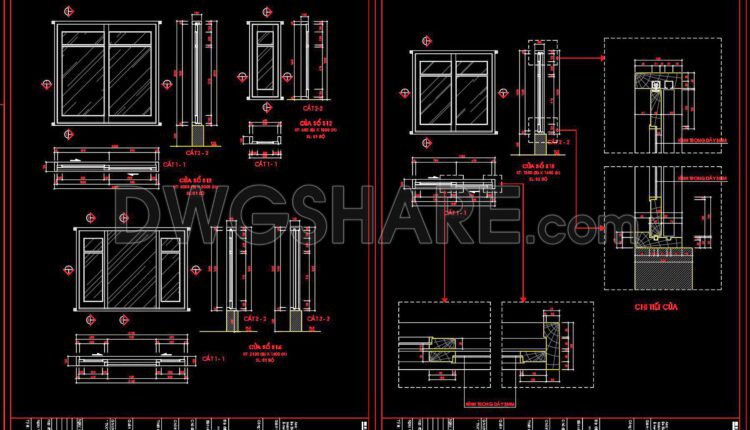 611. Detailed CAD Drawings Of Doors, Windows For Download