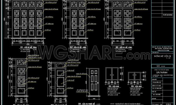 612. Detailed CAD Drawings Of Doors, Windows For Download