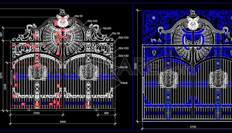 177. CAD drawings detailing gates available for download