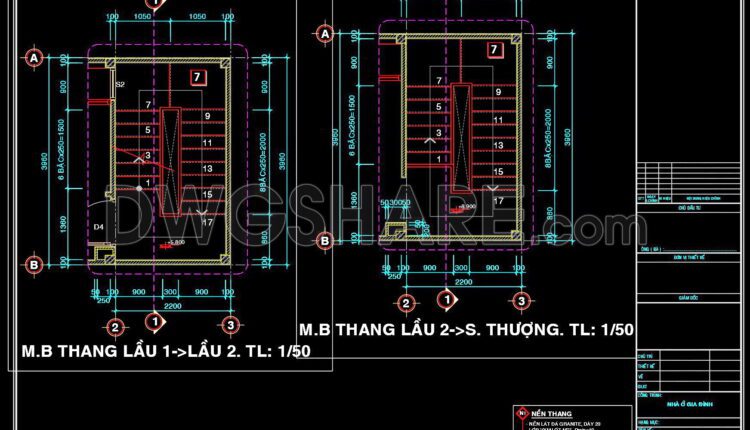 253. Download detailed CAD drawings of townhouse stairs