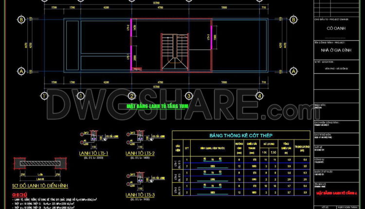 281. Structural Drawings Of 5-story House A Complete Project 4.4m X 19.8m For Download (7)