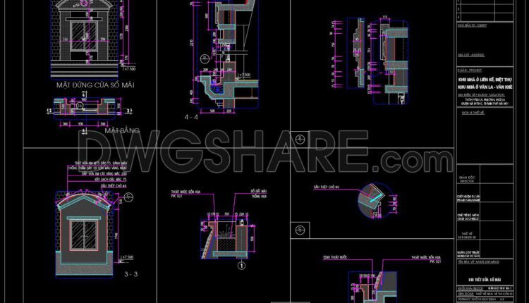 363. Free download of detailed architectural CAD drawings for facades, balconies in townhouses