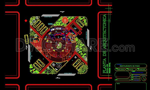 2 years ago
                

                
             1,93039. Download CAD Floor Plan Drawing of the Functional Layout for a 1000m2 Restaurant