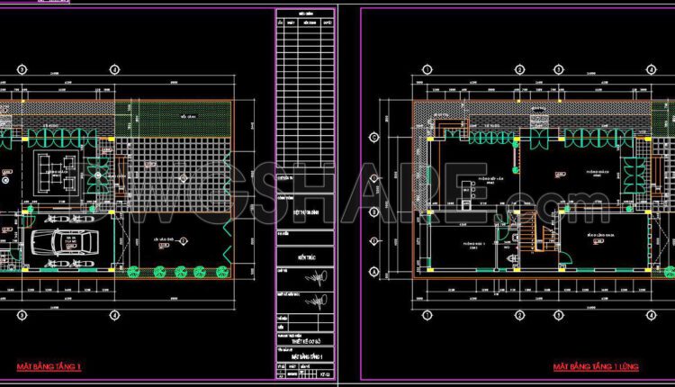394. Download CAD Design Drawings for a 3-Story House with Dimensions 12m x 24m
