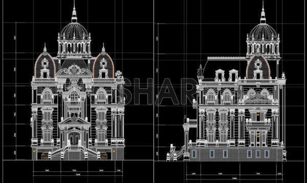 2 years ago
                

                
             4,663395. Download Architectural CAD Drawings for a 4-Story European Classic Style House (Dimensions: 18.6m x 24.3m)