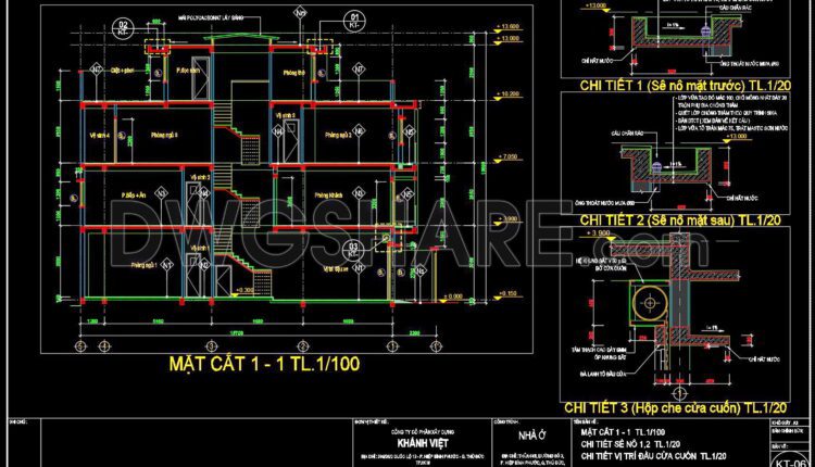 461. Download CAD Design Drawings for a 4-Story House with Dimensions 4.5m x 17.9m