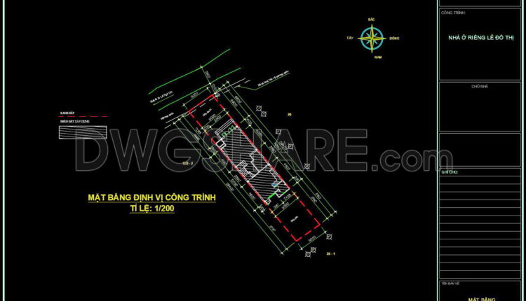 465. Download Cad Design Drawings For A 2-story House With Dimensions 5m X 16m (2)