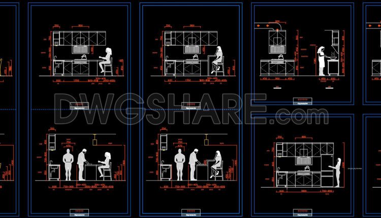 54. Download CAD Dynamic Blocks Library for Kitchens