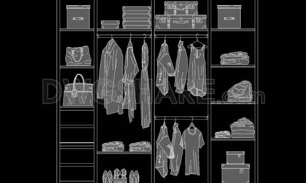 2 years ago
                

                
             6,11556. Free Download of CAD Block for Bedroom Wardrobe Elevation