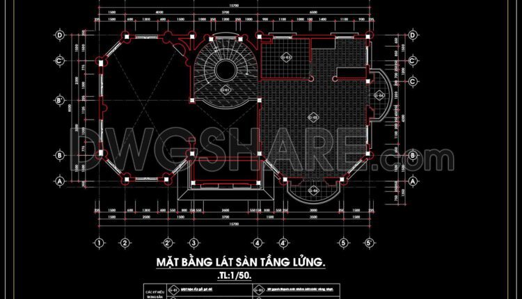 57. Download Free Detailed Cad Drawings Of Floor Plans For A 4-story Townhouse (3)