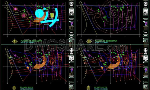94. Download the free CAD drawing of Plantas Arq Fin DWG Hotel