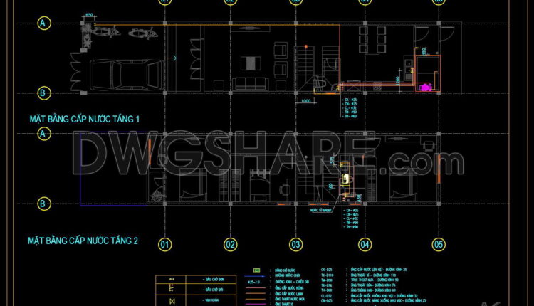 111. Cad Drawings Detailing The Design Of Water Supply And Drainage Systems For A 3-story Townhouse (1)