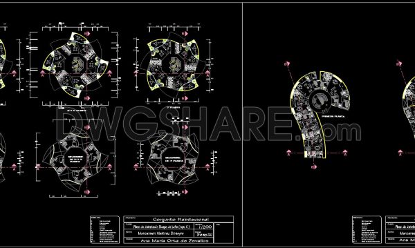 130. Download For Free The Cad Drawing Of The General Plan Of A Housing Complex (1)