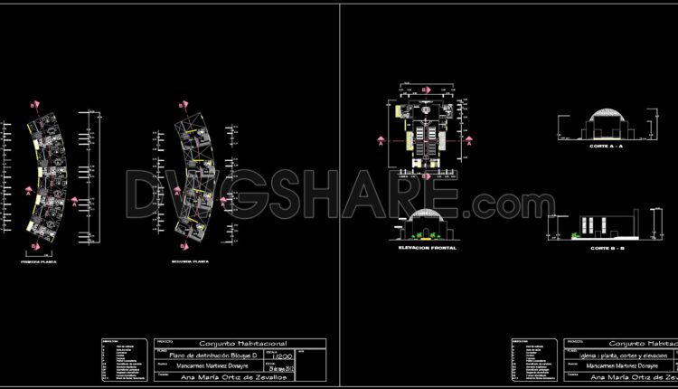 130. Download For Free The Cad Drawing Of The General Plan Of A Housing Complex (2)