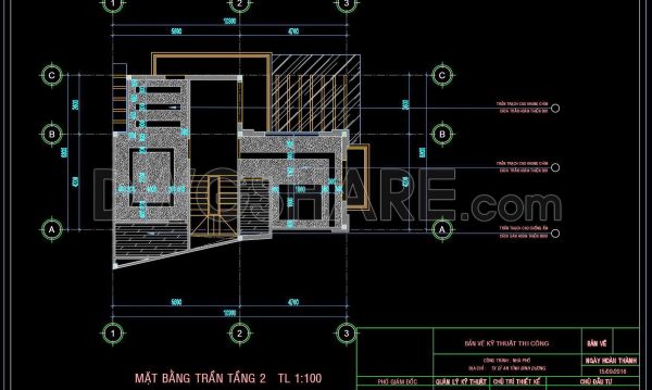 2 years ago
                

                
             530151. Detailed CAD drawings for the ceiling layout design of a 3-story townhouse