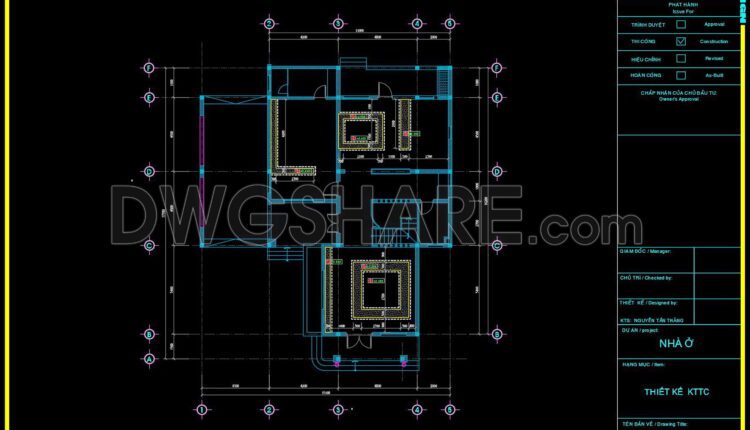 155. Detailed Cad Drawings For The Ceiling Layout Design Of A 2-story Townhouse (1)