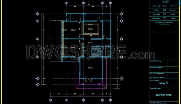 155. Detailed Cad Drawings For The Ceiling Layout Design Of A 2-story Townhouse (2)