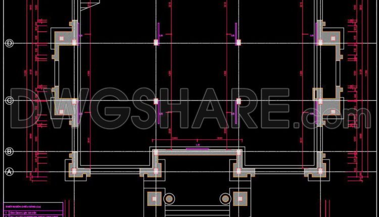 156. Detailed Cad Drawings For The Ceiling Layout Design Of A 4-story Townhouse (1)