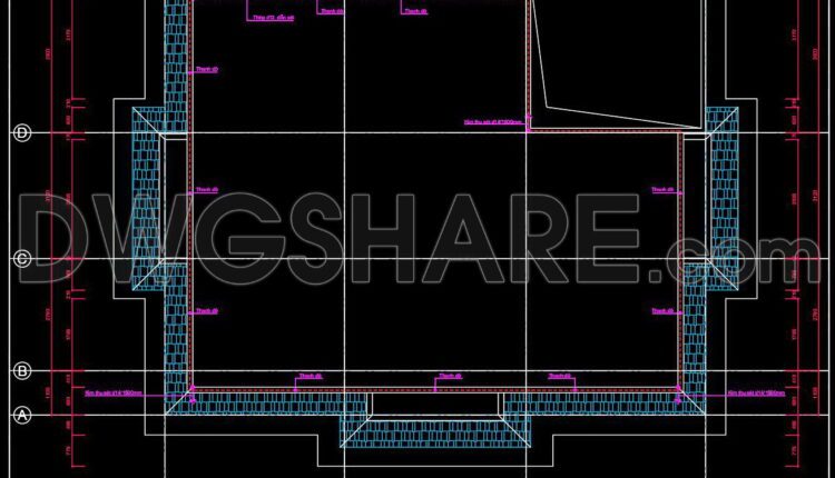 156. Detailed Cad Drawings For The Ceiling Layout Design Of A 4-story Townhouse (6)