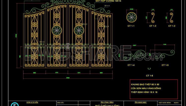 165. Download Cad Drawings For Technical Design And Construction Of Gates And Fences For Townhouses (1)