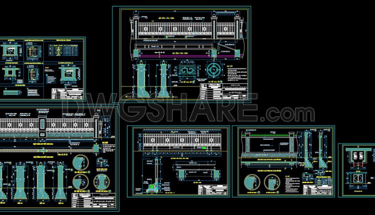166. Download Cad Drawings For Technical Design And Construction Of Gates And Fences For Townhouses (2)