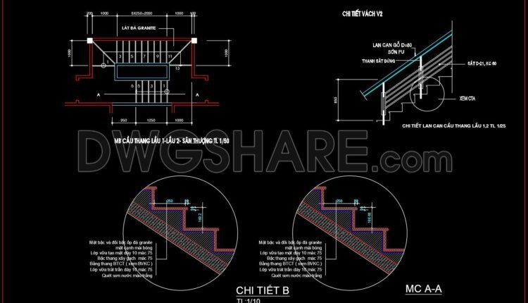 259. Download Detailed Cad Drawings Of Townhouse Stairs (2)